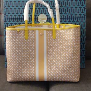 Tory Burch T Zag Tote yellow